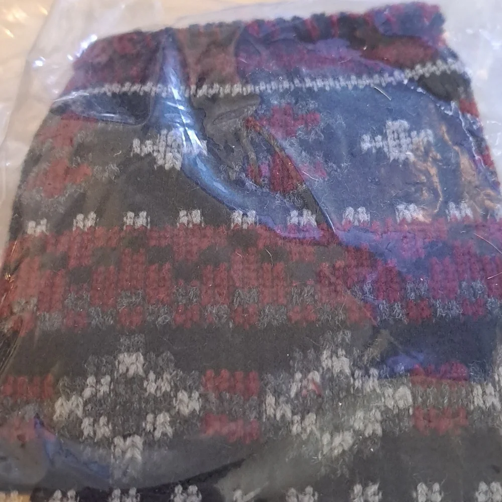 Men's MUK LUKS Heat Retainers Solid Thermal Socks, Grey Crimson Fairisle, OSFM